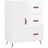 Berkfield Home Sideboard High Gloss White 69.5x34x90 cm Engineered Wood