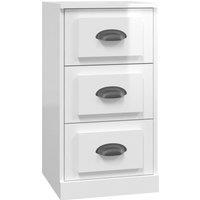 Berkfield Home Sideboard High Gloss White 36x35.5x67.5 cm Engineered Wood