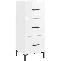Berkfield Home Sideboard High Gloss White 34.5x34x90 cm Engineered Wood