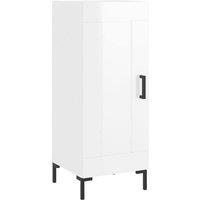 Berkfield Home Sideboard High Gloss White 34.5x34x90 cm Engineered Wood