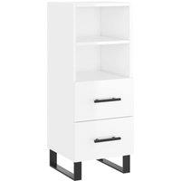 Berkfield Home Sideboard High Gloss White 34.5x34x90 cm Engineered Wood
