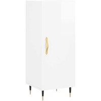 Berkfield Home Sideboard High Gloss White 34.5x34x90 cm Engineered Wood