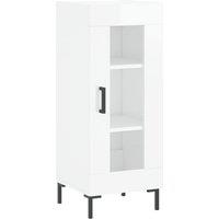 Berkfield Home Sideboard High Gloss White 34.5x34x90 cm Engineered Wood