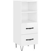 Berkfield Home Sideboard High Gloss White 34.5x34x90 cm Engineered Wood