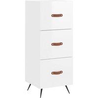 Berkfield Home Sideboard High Gloss White 34.5x34x90 cm Engineered Wood