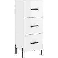 Berkfield Home Sideboard High Gloss White 34.5x34x90 cm Engineered Wood