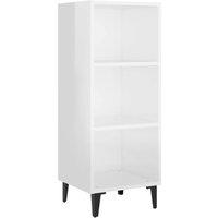 Berkfield Home Sideboard High Gloss White 34.5x32.5x90 cm Engineered Wood
