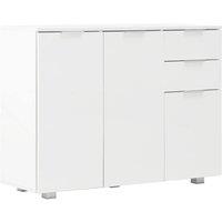 Berkfield Home Sideboard High Gloss White 107x35x76 cm | Size: 107 x 35 x 76 cm