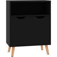 Berkfield Home Sideboard High Gloss Black 60x30x72 cm Engineered Wood | Size: 60 x 30 x 72 cm