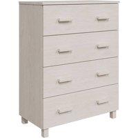 Berkfield Home Sideboard HAMAR White 79x40x103.5 cm Solid Wood Pine
