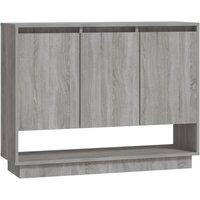 Berkfield Home Sideboard Grey Sonoma 97x31x75 cm Engineered Wood | Size: 97 x 31 x 75 cm