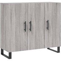Berkfield Home Sideboard Grey Sonoma 90x34x80 cm Engineered Wood | Size: 90 x 34 x 80 cm