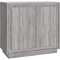 Berkfield Home Sideboard Grey Sonoma 80x34x75 cm Engineered Wood | Size: 80 x 34 x 75 cm