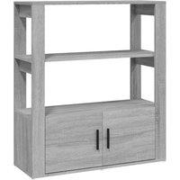 Berkfield Home Sideboard Grey Sonoma 80x30x90 cm Engineered Wood | Size: 80 x 30 x 90 cm