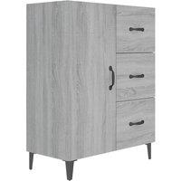 Berkfield Home Sideboard Grey Sonoma 69.5x34x90 cm Engineered Wood