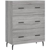 Berkfield Home Sideboard Grey Sonoma 69.5x34x90 cm Engineered Wood