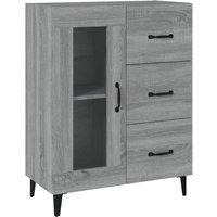 Berkfield Home Sideboard Grey Sonoma 69.5x34x90 cm Engineered Wood