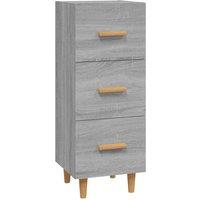 Berkfield Home Sideboard Grey Sonoma 34.5x34x90 cm Engineered Wood