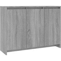 Berkfield Home Sideboard Grey Sonoma 102x33x75 cm Engineered Wood | Size: 102 x 33 x 75 cm
