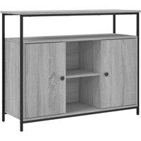 Berkfield Home Sideboard Grey Sonoma 100x35x80 cm Engineered Wood | Size: 100 x 35 x 80 cm