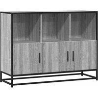 Berkfield Home Sideboard Grey Sonoma 100x35x76 cm Engineered Wood | Size: 100 x 35 x 76 cm