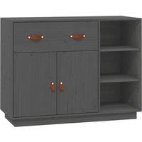 Berkfield Home Sideboard Grey 98.5x40x75 cm Solid Wood Pine