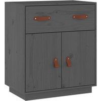 Berkfield Home Sideboard Grey 65.5x40x75 cm Solid Wood Pine