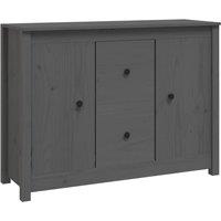 Berkfield Home Sideboard Grey 100x35x74 cm Solid Wood Pine | Size: 100 x 35 x 74 cm