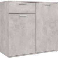 Berkfield Home Sideboard Concrete Grey 80x36x75 cm Engineered Wood | Size: 80 x 36 x 75 cm