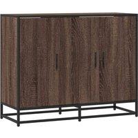 Berkfield Home Sideboard Brown Oak 94x35x76 cm Engineered Wood | Size: 94 x 35 x 76 cm