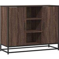 Berkfield Home Sideboard Brown Oak 92x35x76 cm Engineered Wood | Size: 92 x 35 x 76 cm