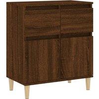 Berkfield Home Sideboard Brown Oak 60x35x70 cm Engineered Wood | Size: 60 x 35 x 70 cm