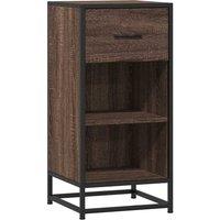 Berkfield Home Sideboard Brown Oak 35.5x35x76 cm Engineered Wood & Metal