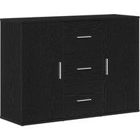 Berkfield Home Sideboard Black Oak 91x29.5x65 cm Engineered Wood