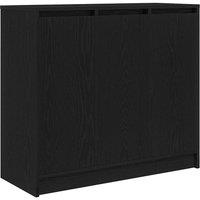 Berkfield Home Sideboard Black Oak 85x34x76 cm Engineered Wood | Size: 85 x 34 x 76 cm
