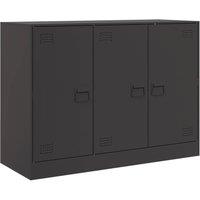 Berkfield Home Sideboard Black 99x39x73 cm Steel | Size: 99 x 39 x 73 cm