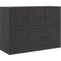Berkfield Home Sideboard Black 99x39x73 cm Steel | Size: 99 x 39 x 73 cm