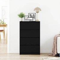 Berkfield Home Sideboard Black Oak 60x35x98.5 cm Engineered Wood