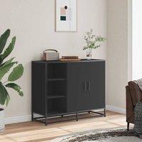 Berkfield Home Sideboard Black 92x35x76 cm Engineered Wood | Size: 92 x 35 x 76 cm