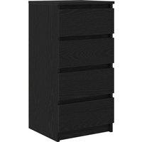 Berkfield Home Sideboard Black Oak 37.5x35x76 cm Engineered Wood