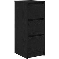 Berkfield Home Sideboard Black Oak 29.5x34x76 cm Engineered Wood