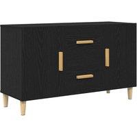 Berkfield Home Sideboard Black Oak 100x36x60 cm Engineered Wood | Size: 100 x 36 x 60 cm