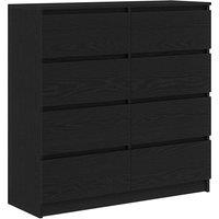 Berkfield Home Sideboard Black Oak 100x35x99 cm Engineered Wood | Size: 100 x 35 x 99 cm