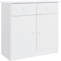 Berkfield Home Sideboard ALTA White 77x35x73 cm Solid Wood Pine | Size: 77 x 35 x 73 cm