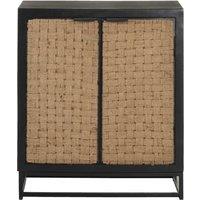 Berkfield Home Sideboard 60x35x70 cm Solid Mango Wood in Black | Size: 60 x 35 x 70 cm