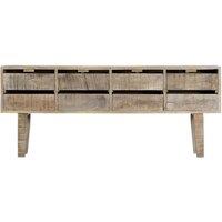 Berkfield Home Sideboard 140x30x60 cm Solid Mango Wood in Brown | Size: 140 x 30 x 60 cm