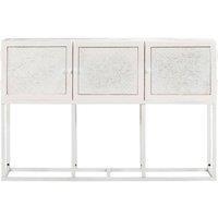 Berkfield Home Sideboard 115x30x76 cm Solid Mango Wood in White | Size: 115 x 30 x 76 cm