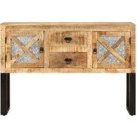 Berkfield Home Sideboard 110x30x74 cm Rough Mango Wood in Brown | Size: 110 x 30 x 74 cm