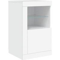 Berkfield Home Side Cabinet with LED Lights White Engineered Wood
