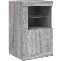 Berkfield Home Side Cabinet with LED Lights Grey Sonoma Engineered Wood